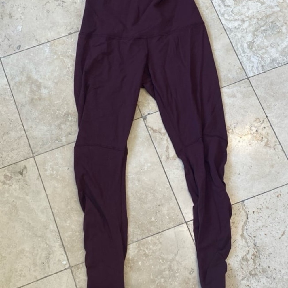 Retl$120 Sz 6 Lulu Dark  Purple High-Waisted Leggings